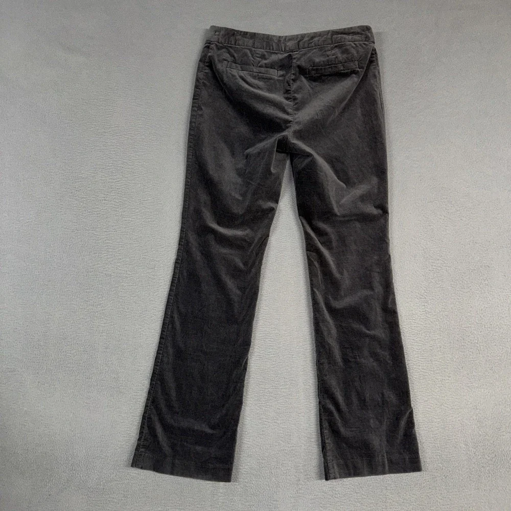 J Jill Pant Womens 6 Gray Mid Rise Bootcut Stretch Flat Front Cotton Velvet Feel